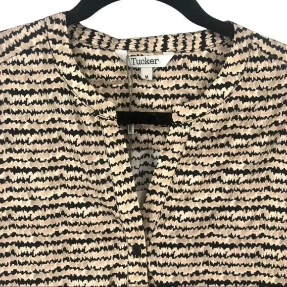 SOLD! NEW Tucker Laura ZigZag Cotton Dress in Safari Sound Size Medium - Picture 7 of 11